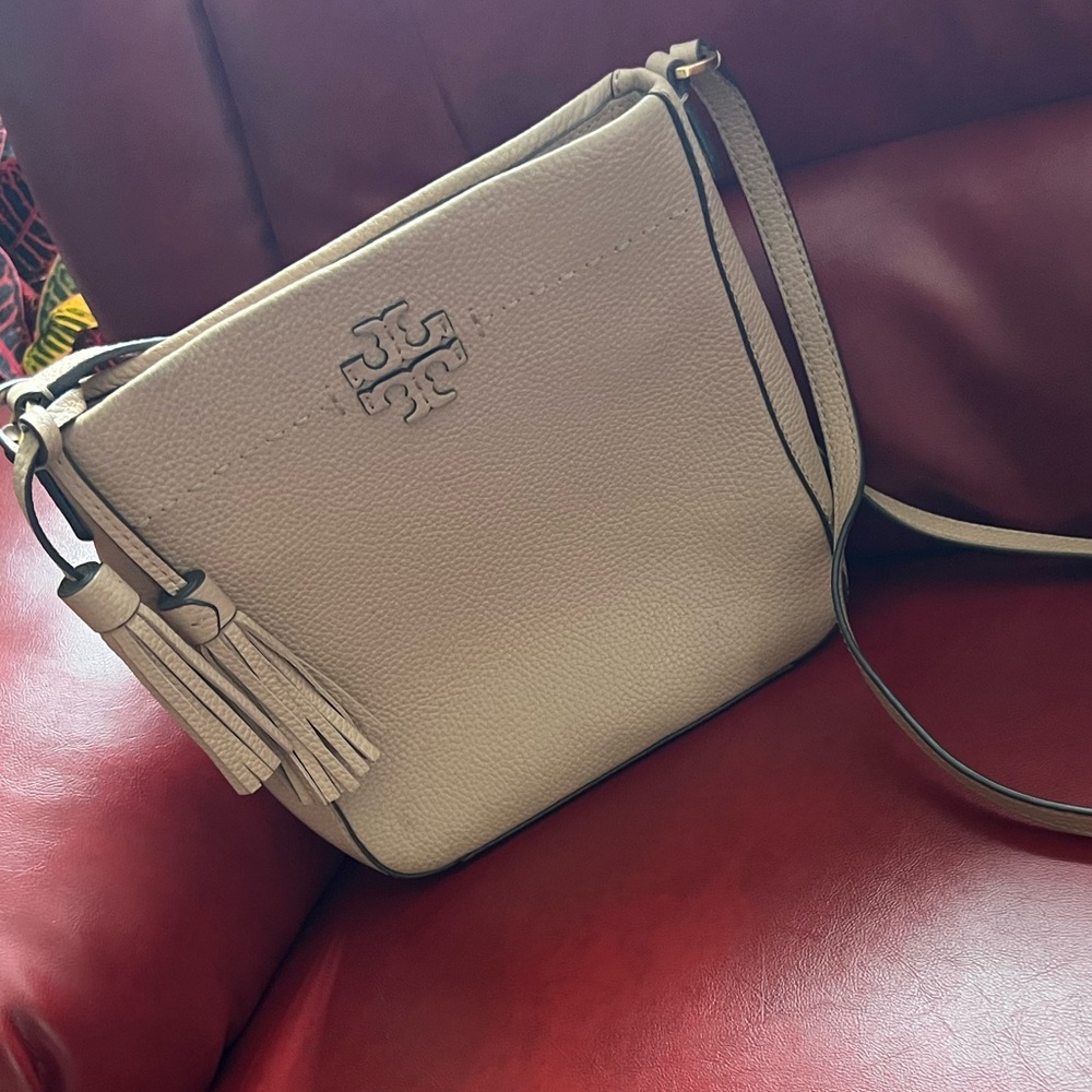 Tory Burch Thea Mini Web Shoulder Bag Crossbody Pebbled